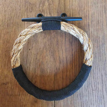 Rope Towel Ring Rack Manila with Double Accent