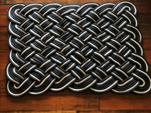 36" x 24" Navy and White Rope Rug