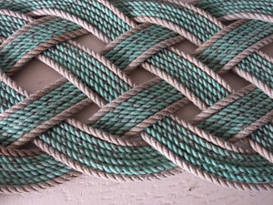 Green & Silver Rope Rug 31" x 12" - Alaska Rug Company