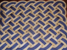 Rope Rug Navy and Choose Accent Color 24" x 34" - Alaska Rug Company