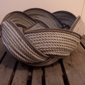 17" Rope Basket-Silver with Accent Trim - Alaska Rug Company
