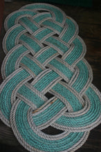 Doormat 36" x 15" Green with Double Silver Accent AS SEEN on HGTV - Alaska Rug Company