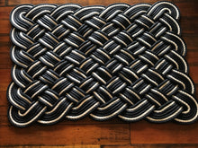 36" x 24" Navy and White Rope Rug