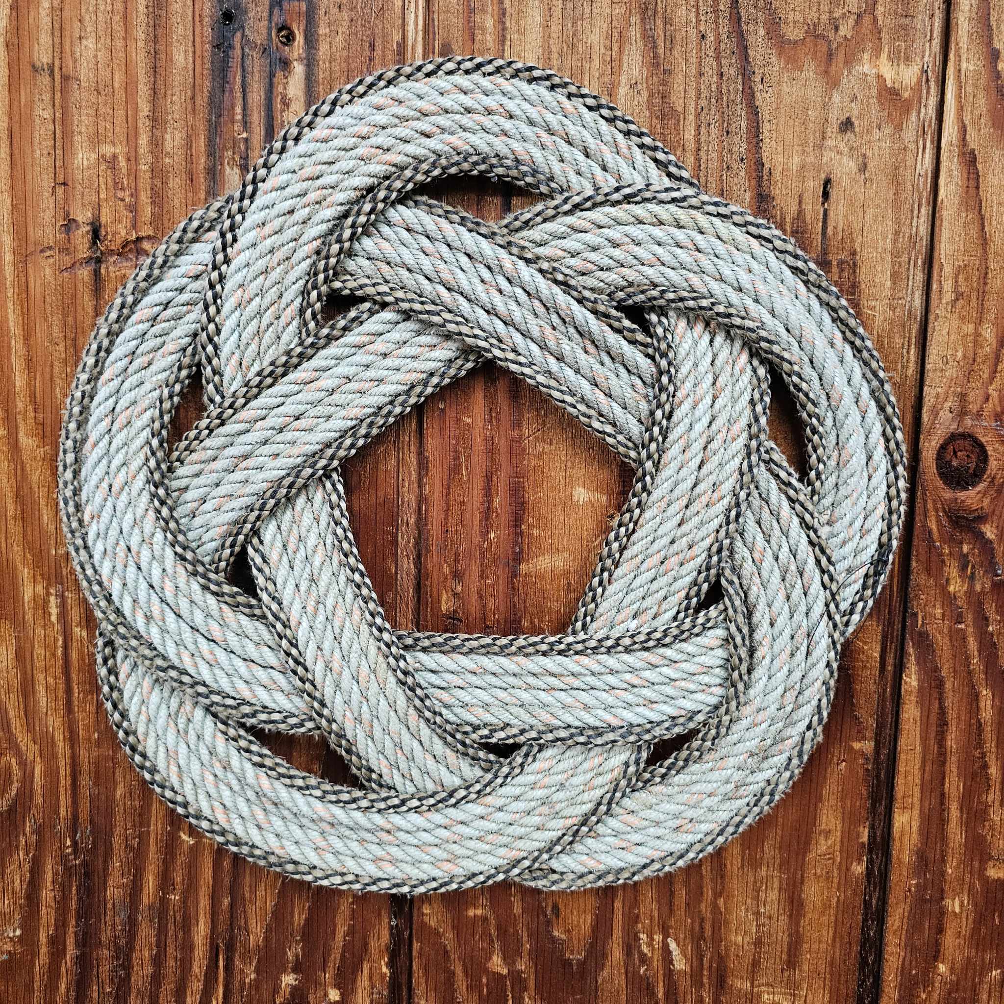 Silver & Speckled 5-Star Recycled Rope Trivet | Handwoven in Alaska