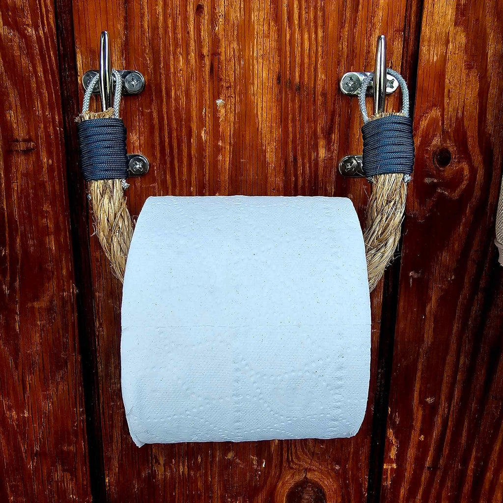 Manila Toilet Paper Holder with Cleats | Nautical Bathroom Decor