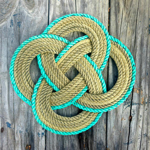 Rope Trivet Tan and Green