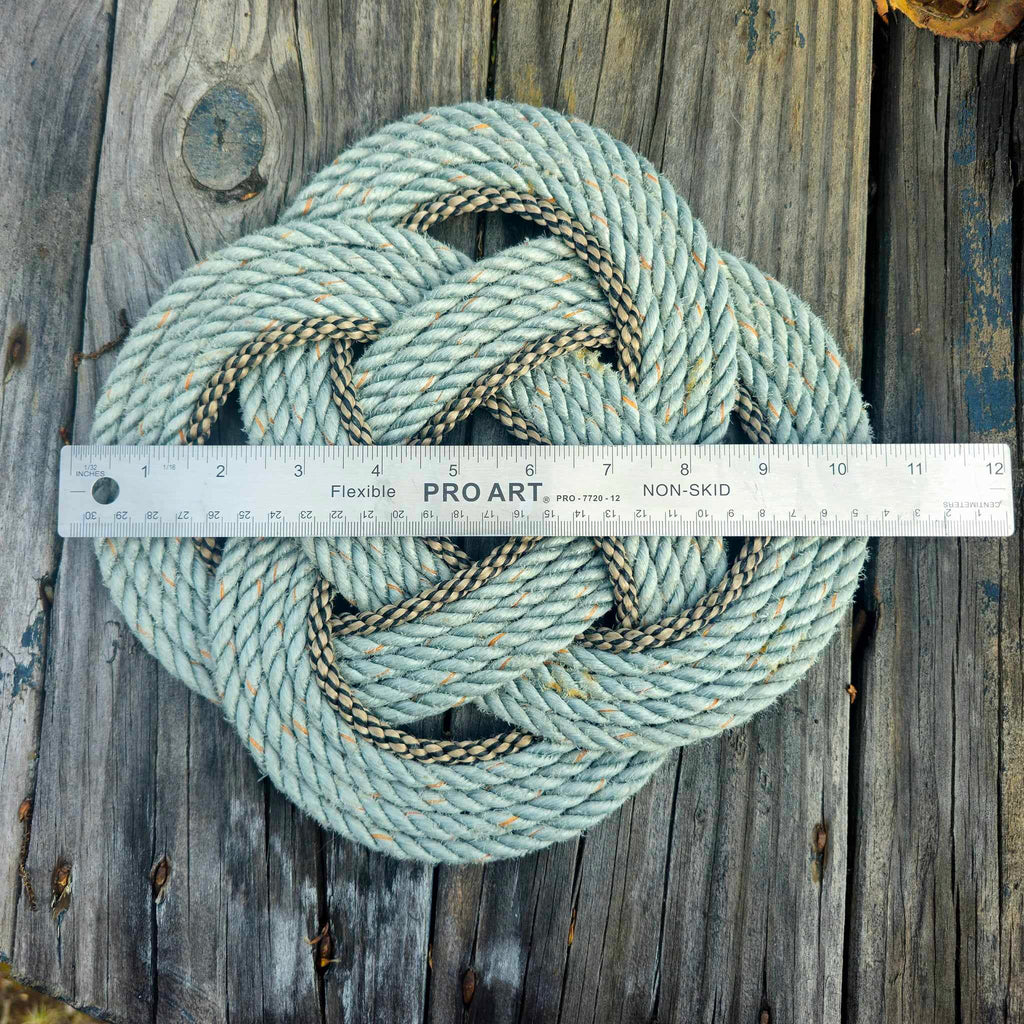 Silver & Speckled Recycled Rope Trivet | Handwoven in Alaska