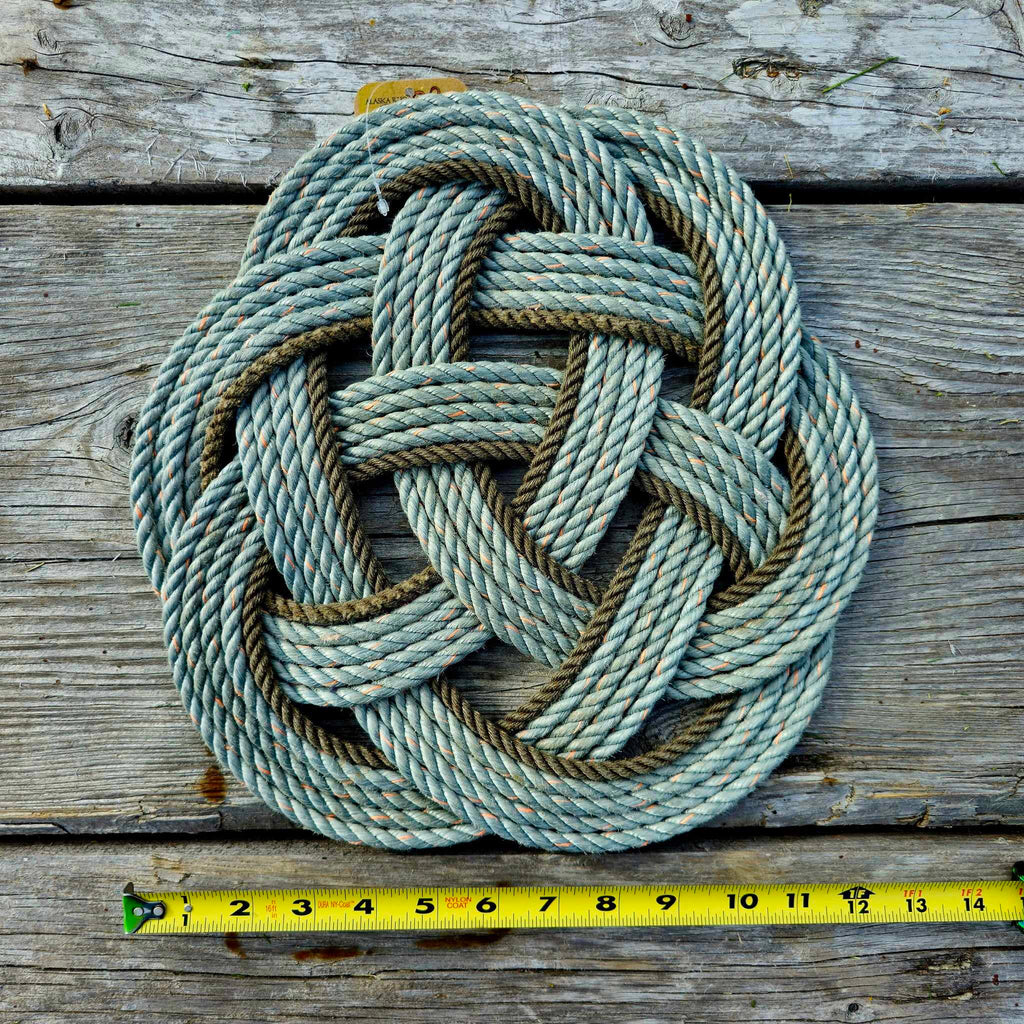 Silver & Gold Recycled Rope Trivet | Handwoven in Alaska