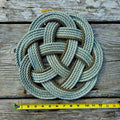 Silver & Gold Recycled Rope Trivet | Handwoven in Alaska