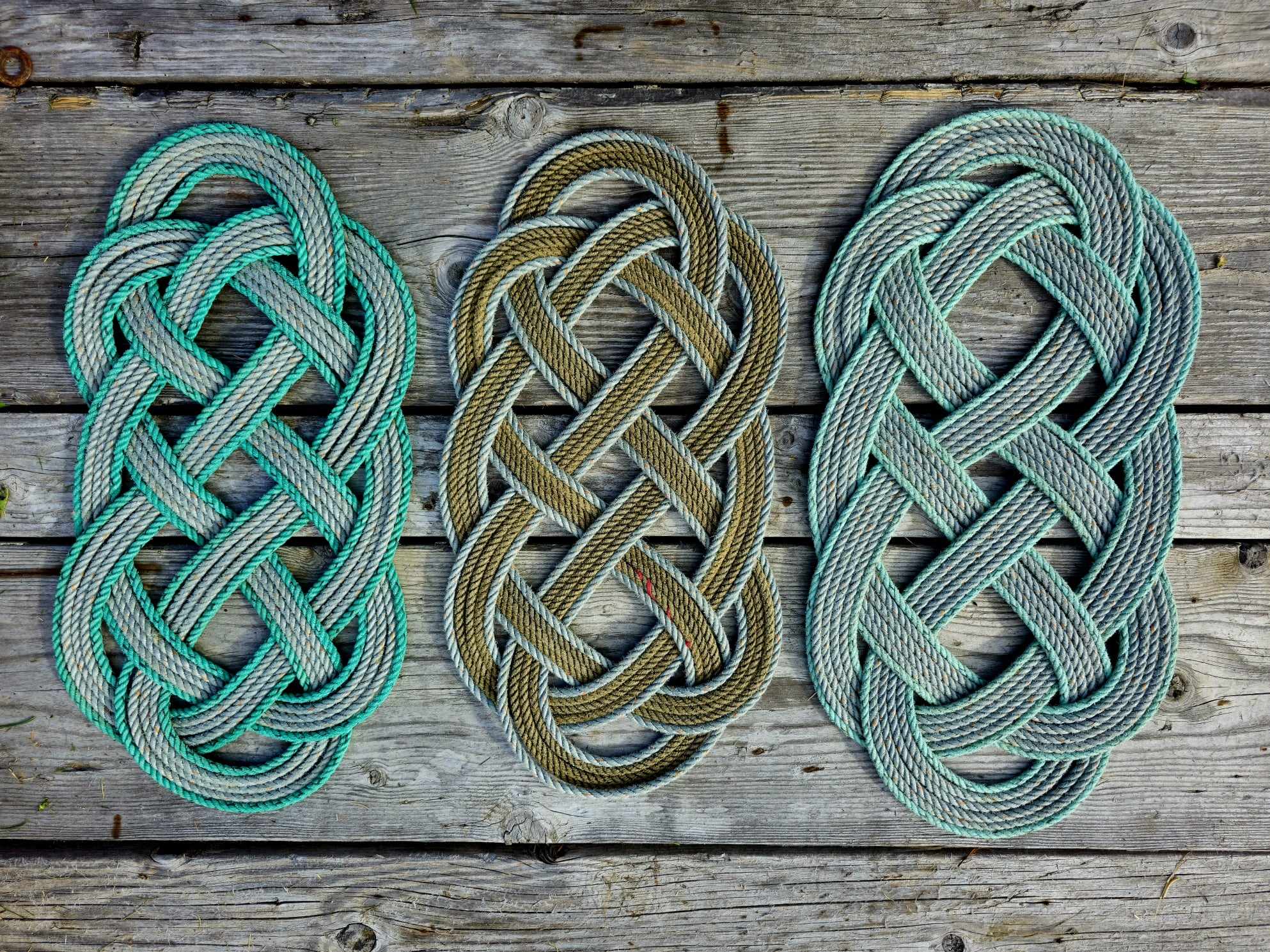 24" x 12" Centerpiece Trivet Silver and Green