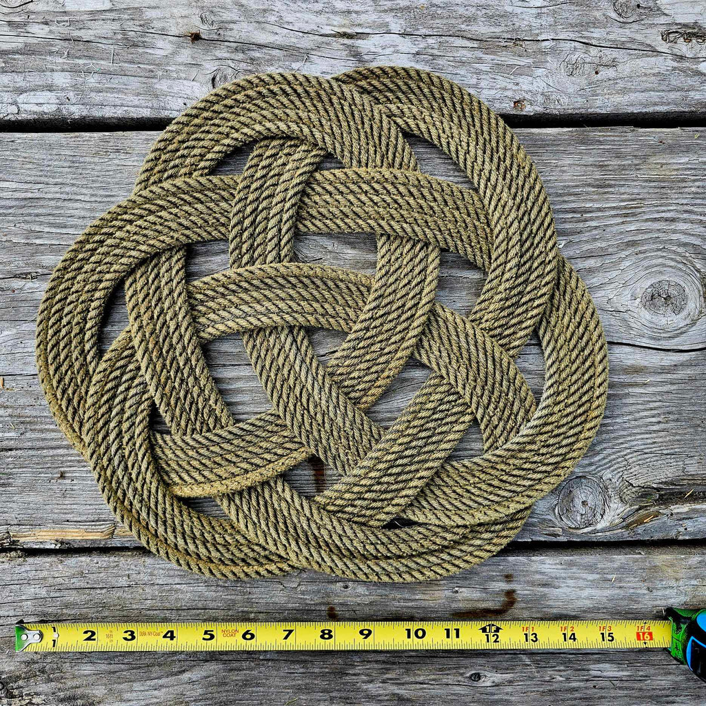 Natural Tan Recycled Rope Trivet | Handwoven in Alaska