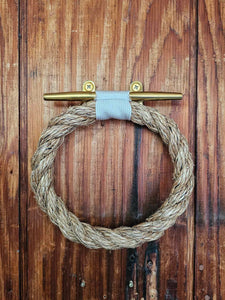 Manila Towel Ring with Brass Cleat