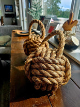 6" Monkey Fist Knotted Bookend or Doorstop Manila Rope