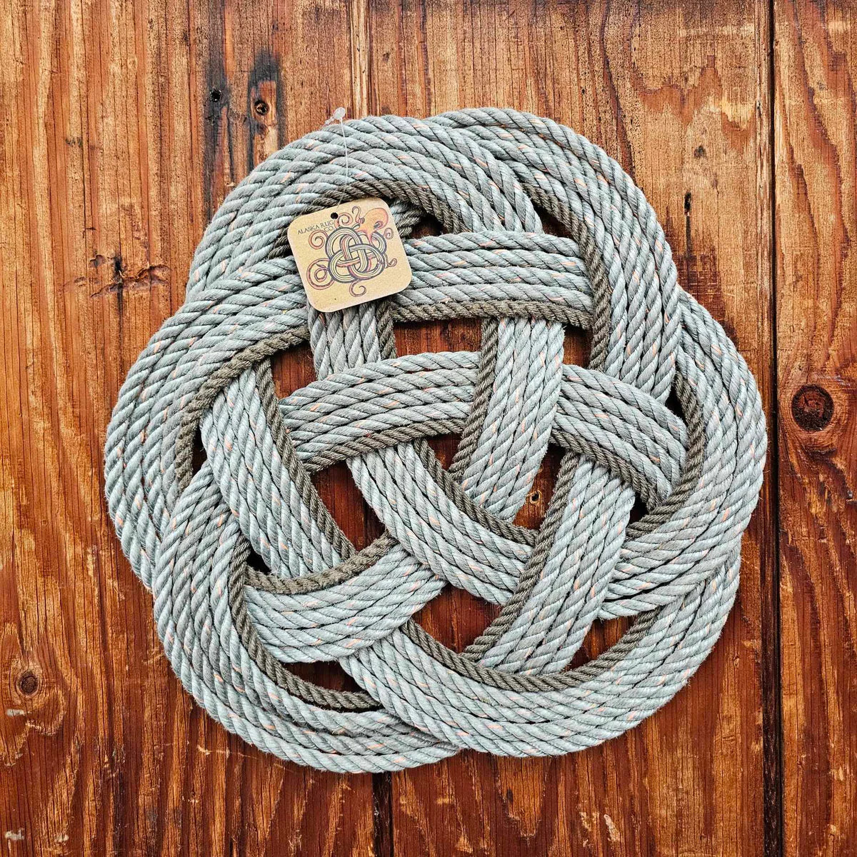 Silver & Gold Recycled Rope Trivet | Handwoven in Alaska