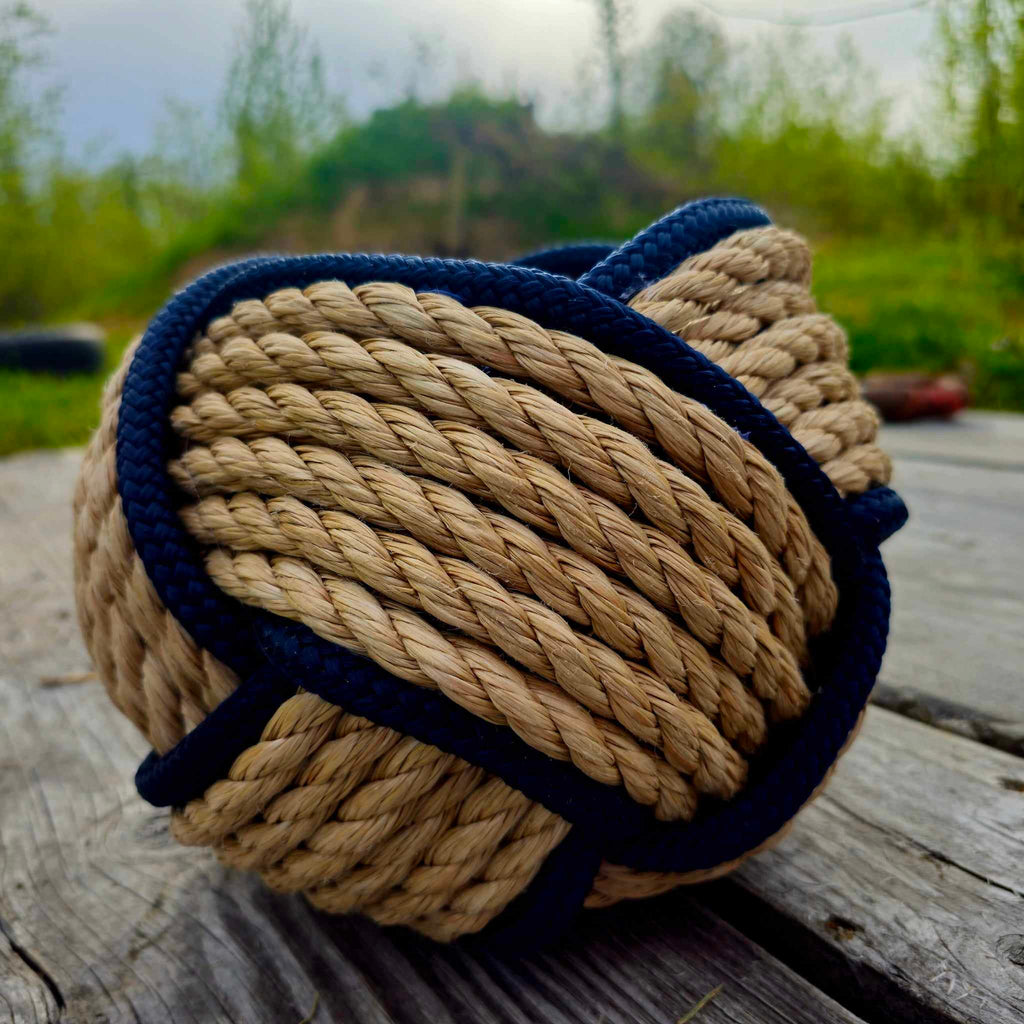 Nautical Navy Woven Rope Bowl | Alaskan Maritime Home Decor