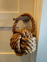 6" Monkey Fist Knotted Bookend or Doorstop Manila Rope