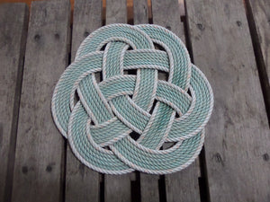 Green and Silver Rope Trivet