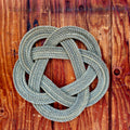 Natural Tan Recycled Rope Star Trivet | Handwoven in Alaska