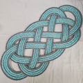 Crabby Blue & Silver Ocean Plait Table Runner | Large Alaskan Rope Centerpiece