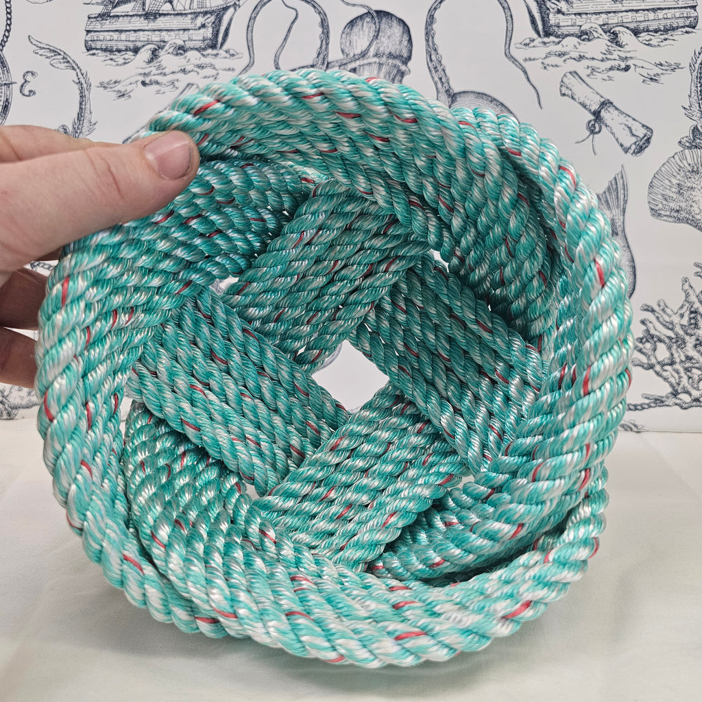 Crabby Blue Handwoven Rope Bowl | Alaskan Fishing Rope Decor