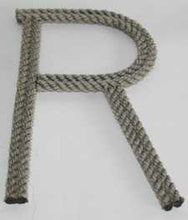 rope letter wall hanging, recycled rope