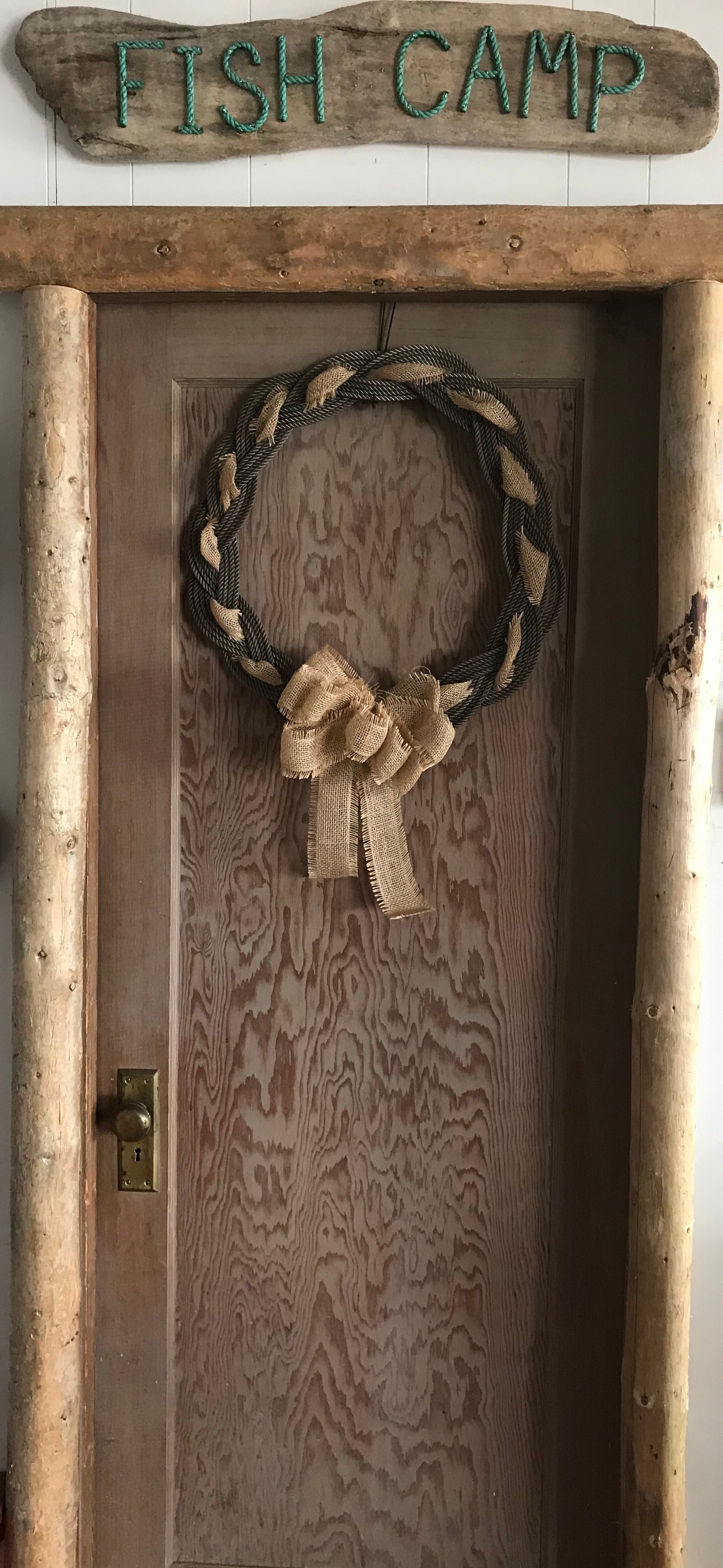 Rope Wreath 24” Diameter- Knotted Recycled Rope-