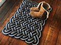 Navy & Off White Cotton Rope Rug 24" x 36" | Handwoven in Alaska