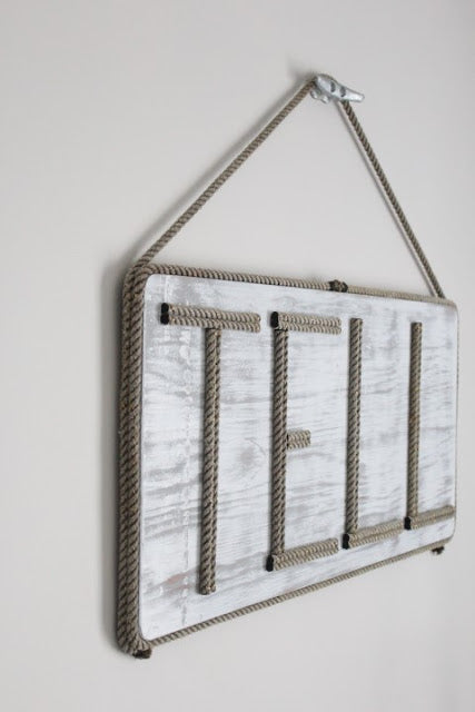 Custom Sign with Rope Letters 