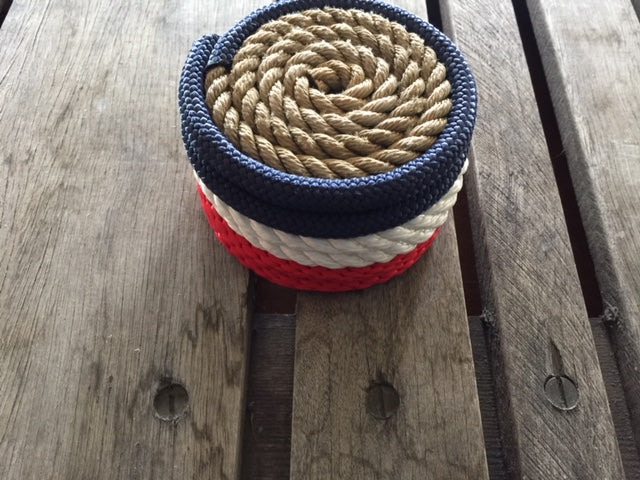 Set of 6 Coasters Red White Blue - Alaska Rug Company