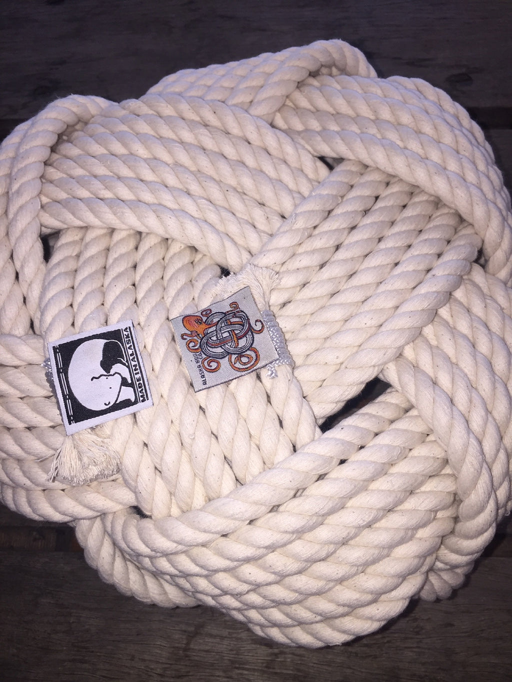 Handwoven Off-White Cotton Rope Bowl 9" x 6"| Nautical Home Storage
