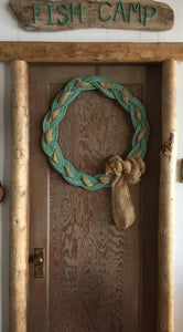 Rope Wreath 24” Diameter- Knotted Recycled Rope-