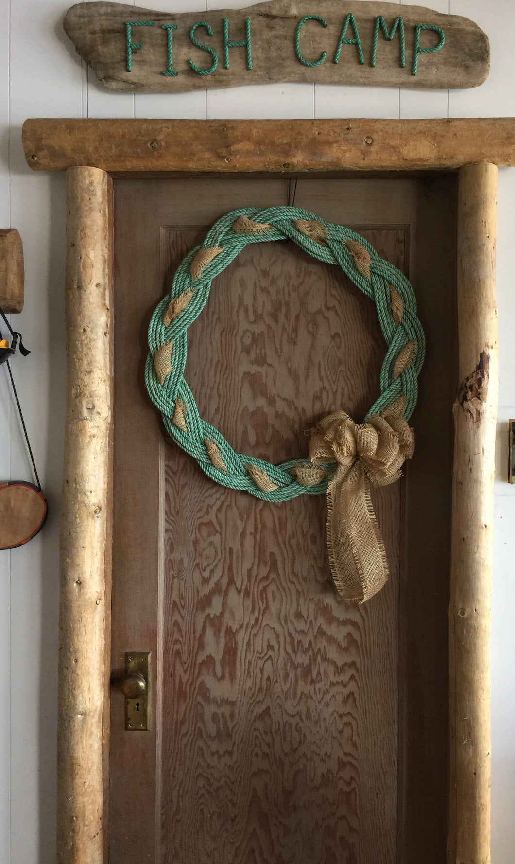 Rope Wreath 24” Diameter- Knotted Recycled Rope-