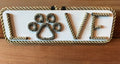LOVE with Paw Print Wall Hanging
