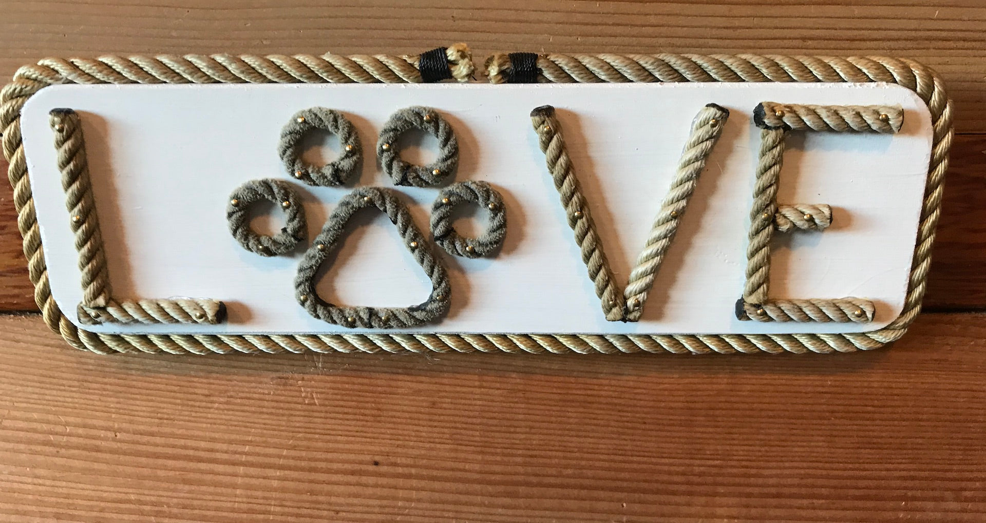 LOVE with Paw Print Wall Hanging