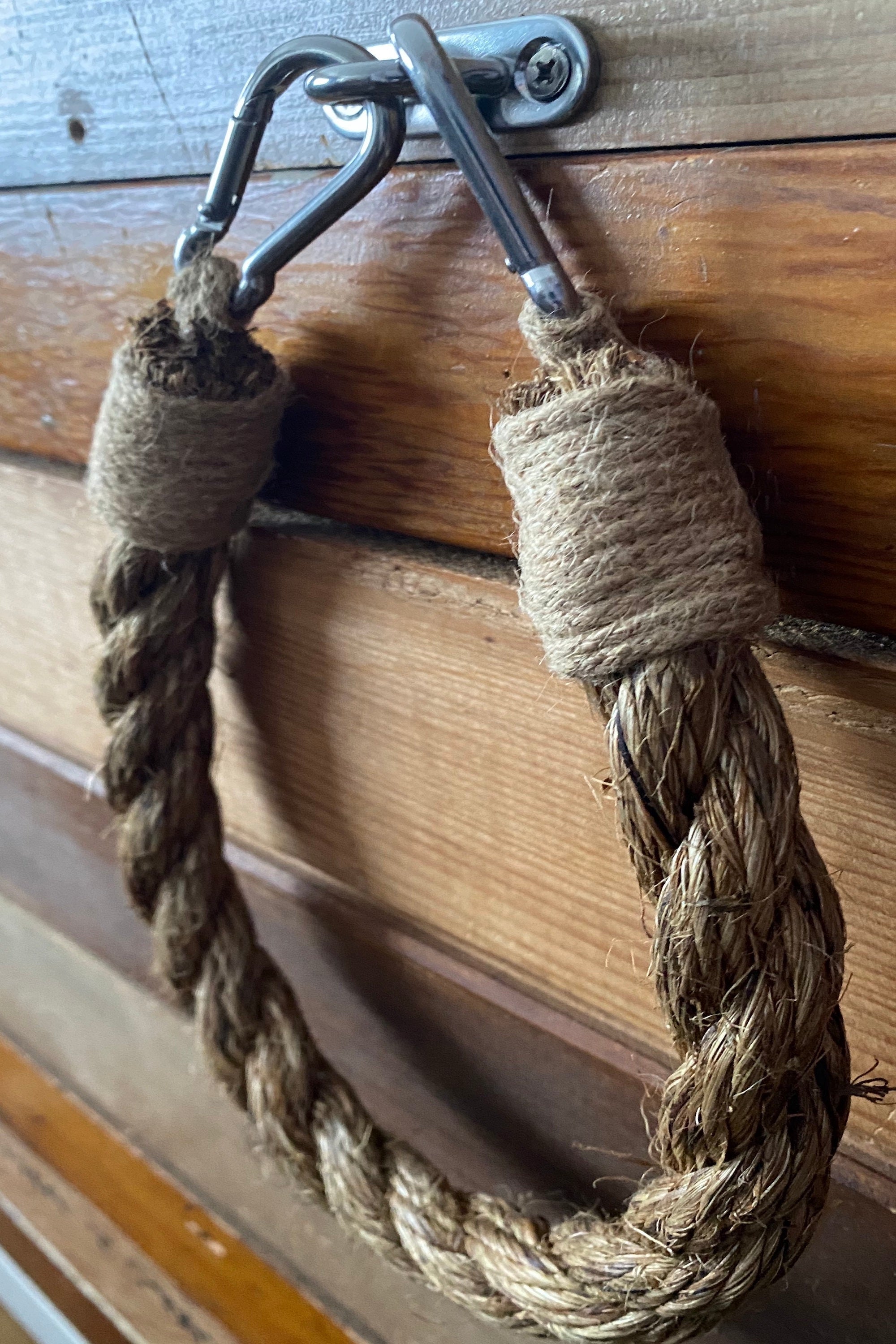 Manila Rope Toilet Paper Holder with U-Hook | Alaskan Nautical Bathroom Decor