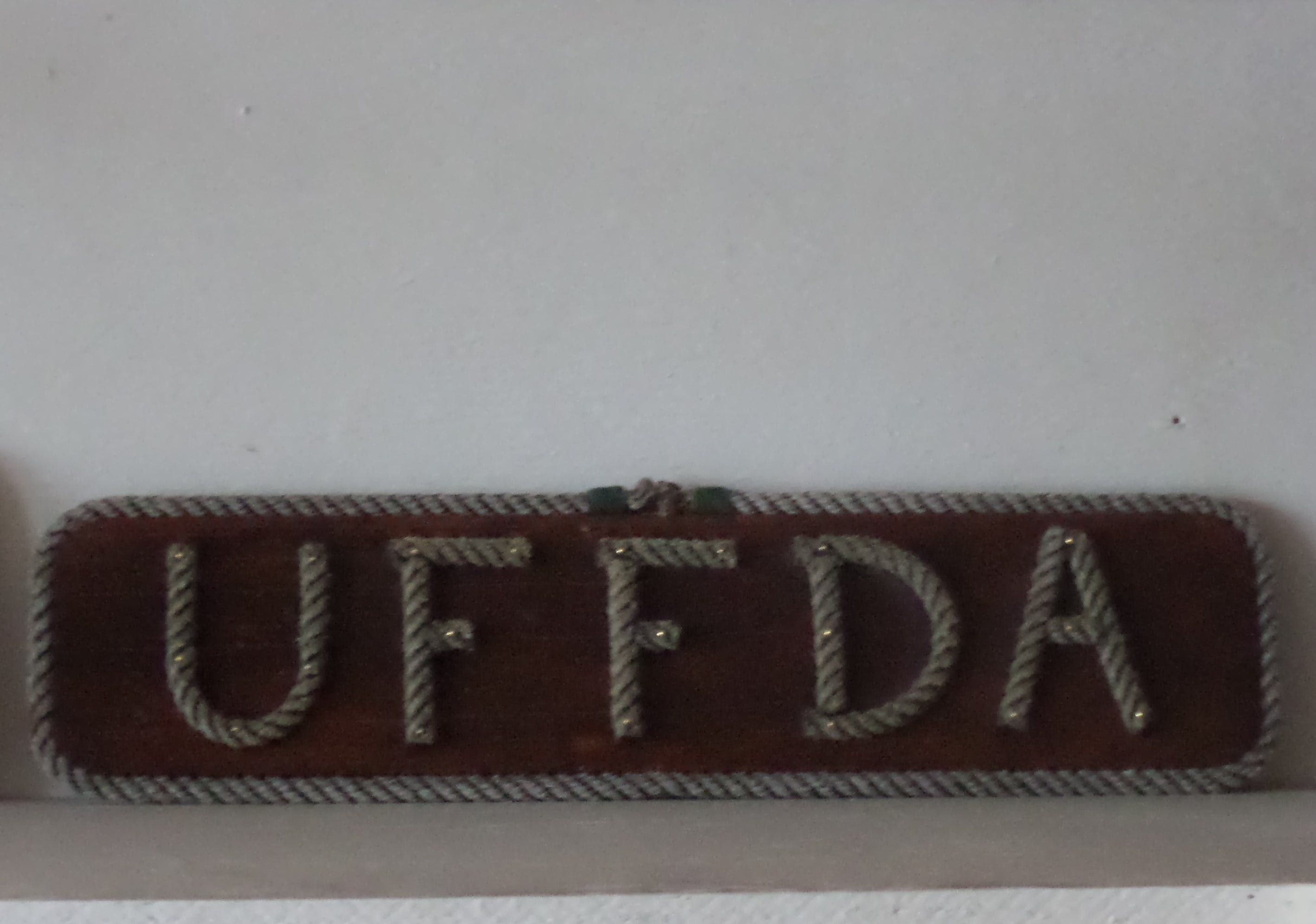 UFFDA sign - Alaska Rug Company