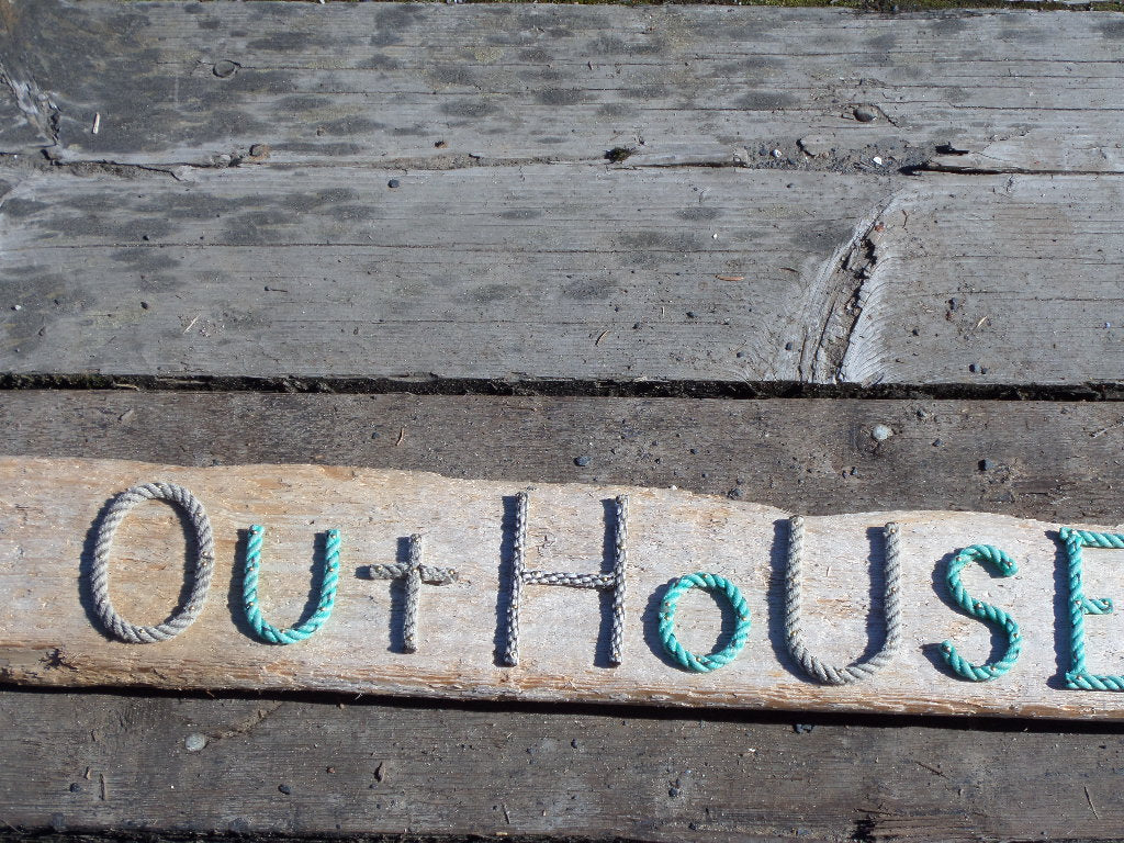 The OUTHOUSE -funky rope letters