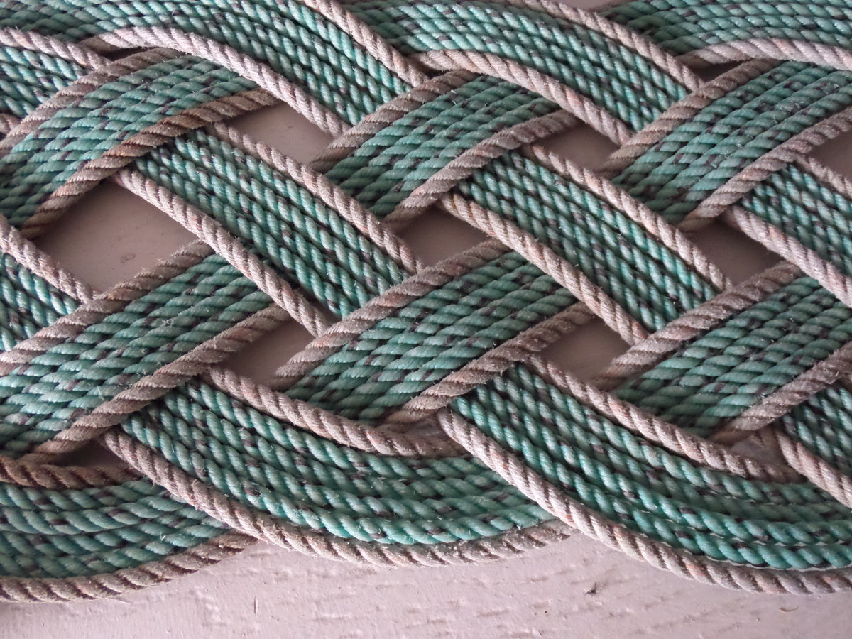 Green & Silver Rope Rug – Durable Indoor/Outdoor Mat – Alaska Rug Company