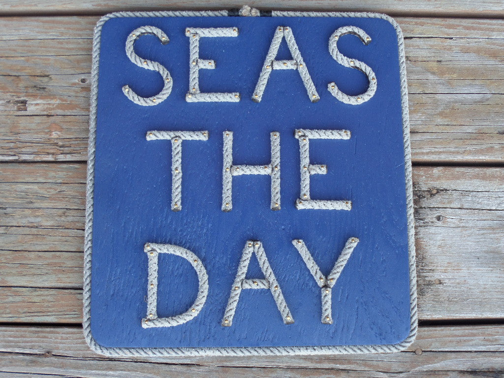 SEAS THE DAY Sign (stacked) - Alaska Rug Company