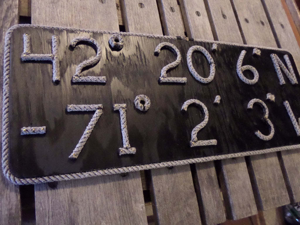 Latitude & Longitude Sign - Alaska Rug Company