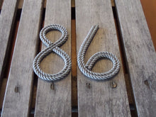 Rope Numbers Handmade with Recycled Fishing Line 