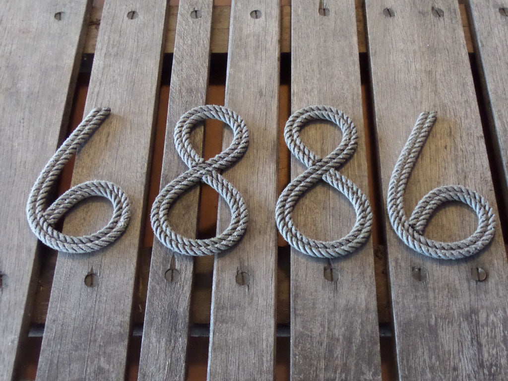 6 Inch Rope Letter / Numbers MADE TO ORDER - Alaska Rug Company