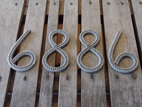 6 Inch Rope Letter / Numbers MADE TO ORDER - Alaska Rug Company