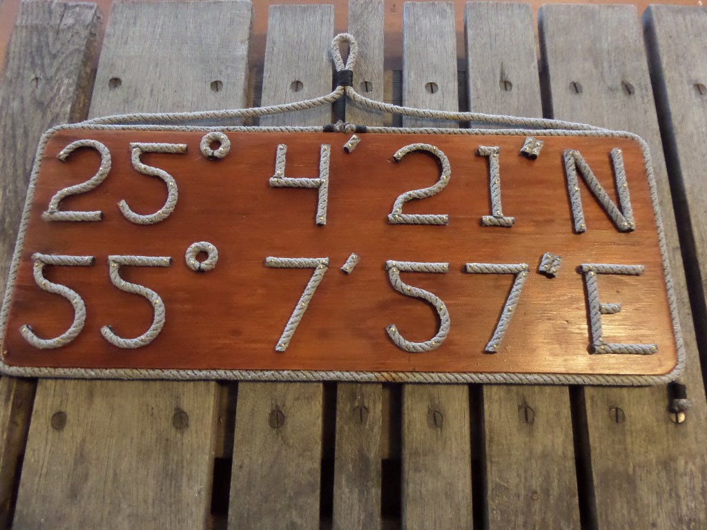Latitude & Longitude Sign - Alaska Rug Company