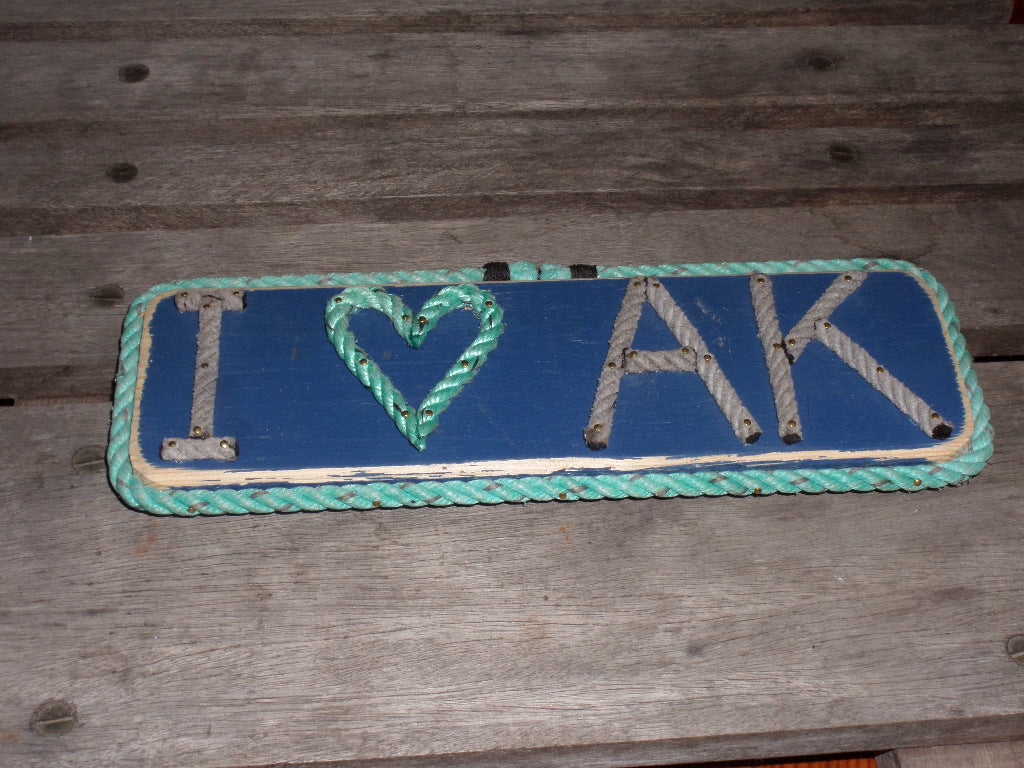 I heart AK  sign - Alaska Rug Company