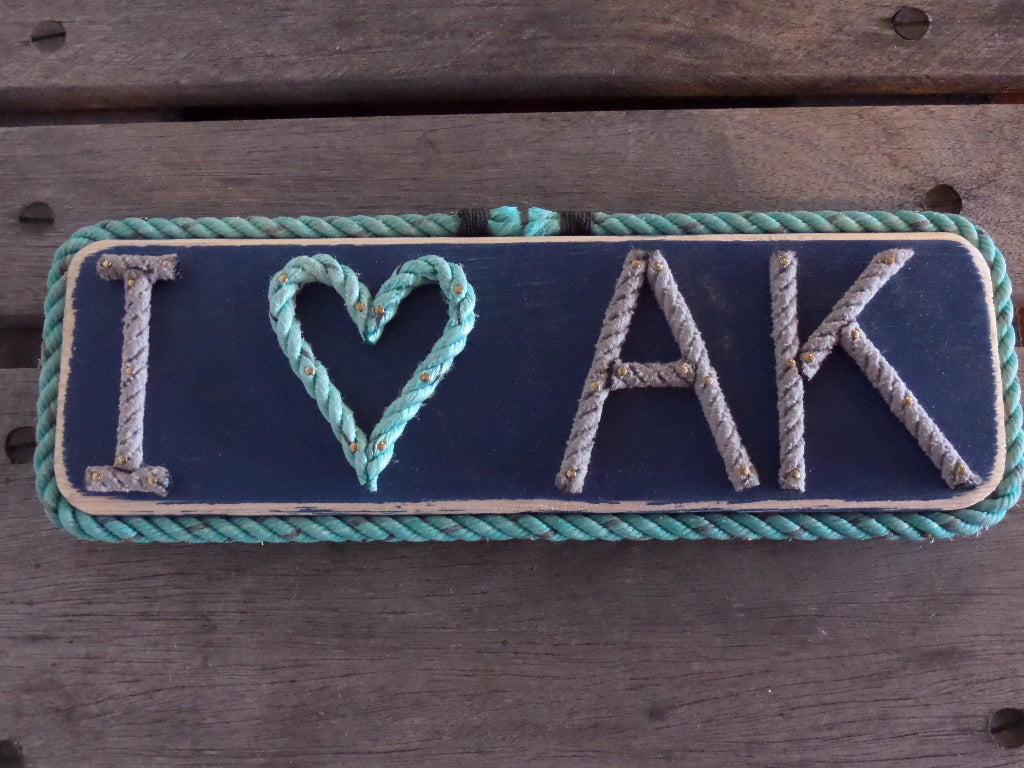 I heart AK  sign - Alaska Rug Company