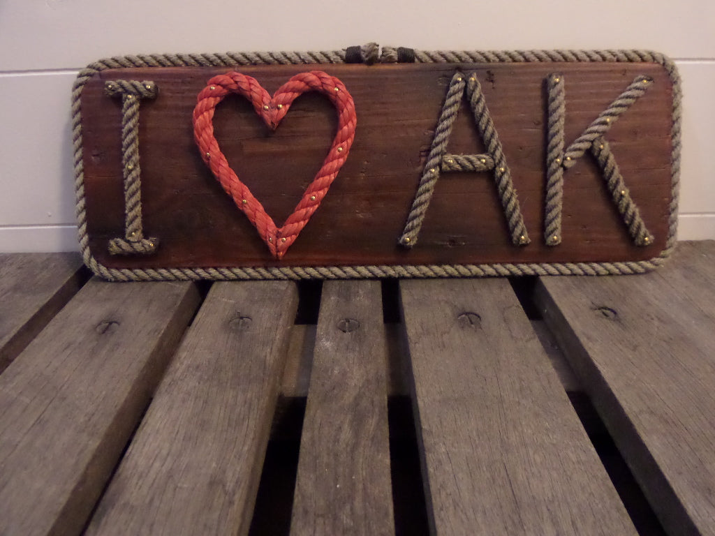I heart AK sign – Alaska Rug Company
