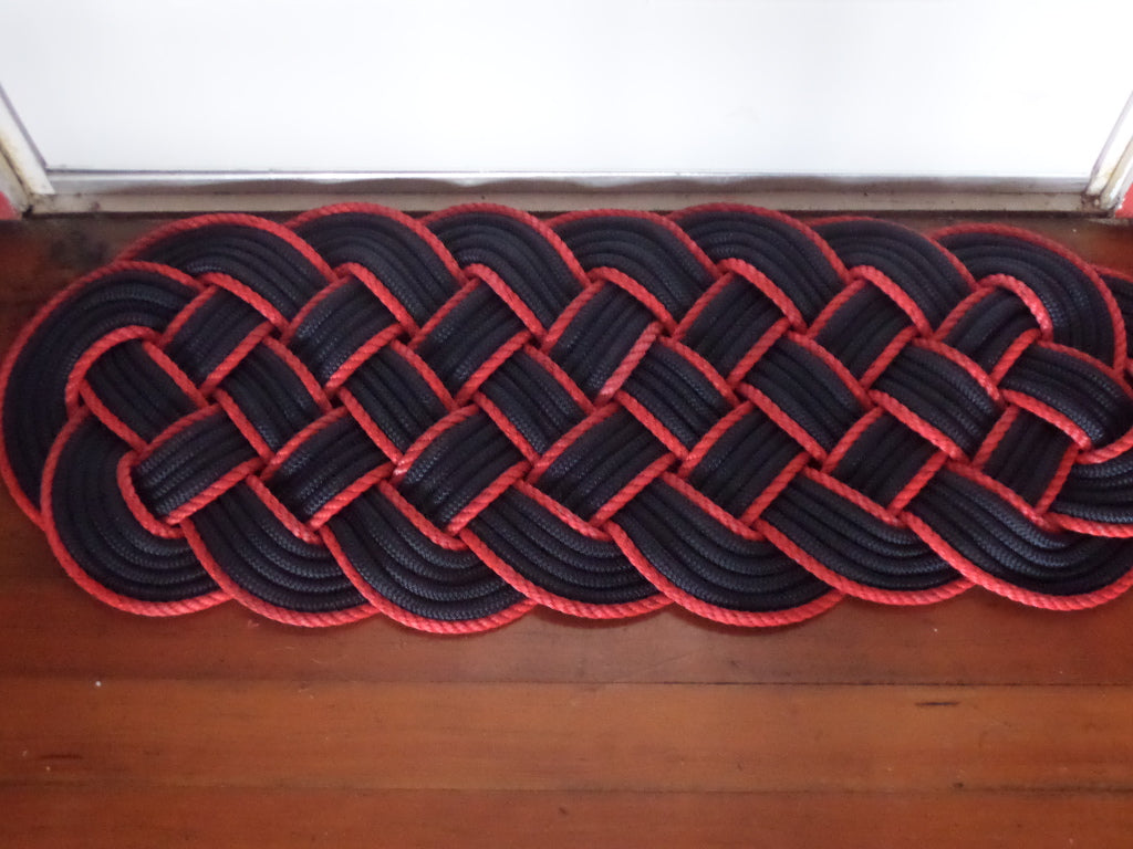 Navy with Red Accent 38" x 15" - Alaska Rug Company