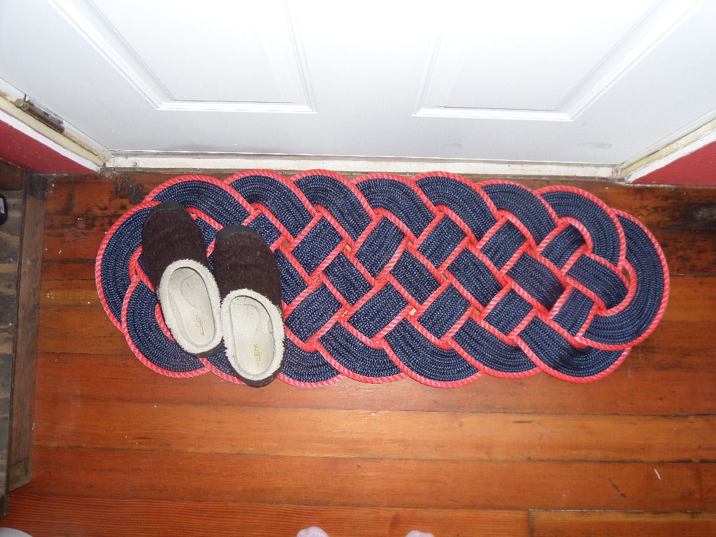 Navy with Red Accent 38" x 15" - Alaska Rug Company