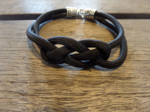 black nautical knotted bracelet